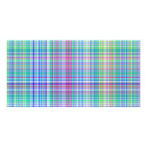 blue tartan pattern picture card