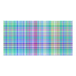 blue tartan pattern picture card