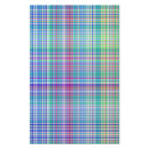 blue tartan pattern stationery