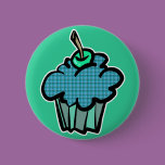 blue tartan plaid cupcake