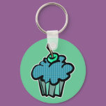 blue tartan plaid cupcake