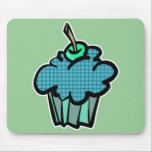 blue tartan plaid cupcake