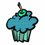 blue tartan plaid cupcake