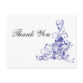 Blue Tattoo Floral Burst Post Card