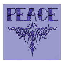 Blue Tattoo Peace Art posters by orsobear Blue Tattoo Peace Art posters