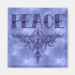 Blue Tattoo Peace Art Refrigerator Magnet