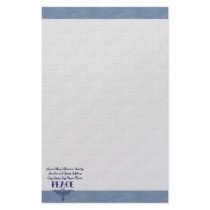Blue Tattoo Peace Art Custom Stationery