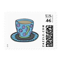 Blue Teacup Stamp