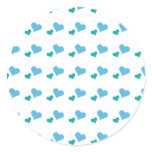 Blue Teal Heart Stickers