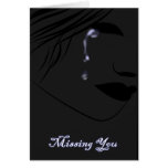 Blue Teardrops Card