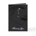 Blue Teardrops Missing You Card by MissMissyLue Blue Teardrops Missing You Card
