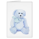 Blue Teddy Bear Blank Card