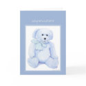 Blue Teddy Bear Congratulations Card