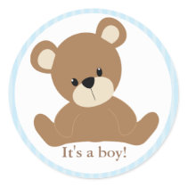 Blue Teddy Bear Sticker