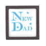 Blue Text New Dad Gifts Premium Trinket Boxes