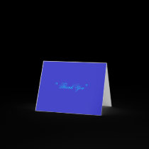 Blue " Thank You " Card