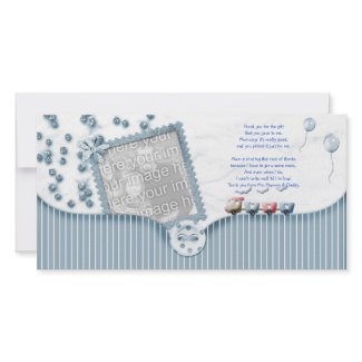 Blue Thank You Card from baby photocard