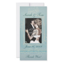 Blue Thank You Customized Photo Card photo cards by jamiecreates1 Blue Thank You Customized Photo Card photo cards