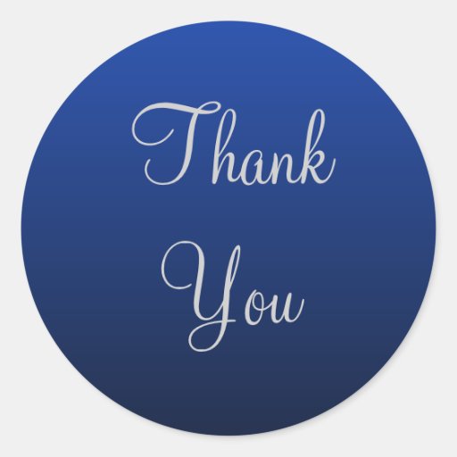 Blue Thank You Stickers | Zazzle