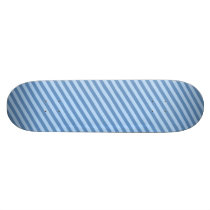 Blue Thin Diagonal Stripes (customizable!) Skateboard