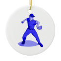 Blue Throwing Player