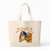 Blue Tick Bloodhound Shares A Beer Gifts Canvas Bag