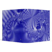 Blue Tie Dye Fractal Binder