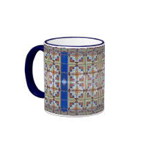 Blue Tile Coffee Mug by DonnaGrayson Blue Tile Coffee Mug