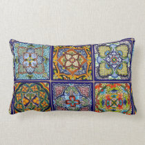 Blue Tile design Pillows