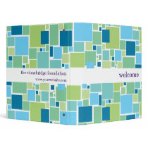 Blue Tile Personalized Binder by cubiclewars Blue Tile Personalized Binder
