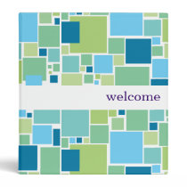 Blue Tile Personalized Binder binders