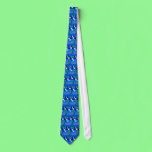 Blue Tiled Designer Tie ties