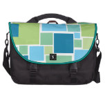 Blue Tiles Abstract Pattern Commuter Laptop Bag commuterbag