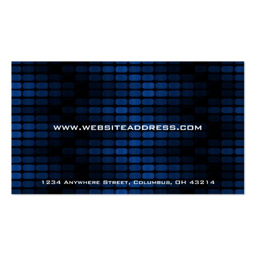 Blue Tiles Modern Contemporary Business Card (back side)