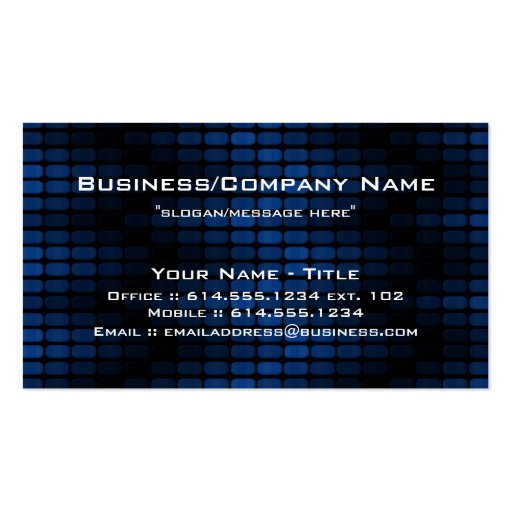 Blue Tiles Modern Contemporary Business Card (front side)