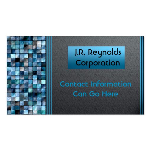 Blue Tiles Professional Business Cards (front side)