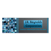 Blue Tiles Professional Skinny Business Cards business cards