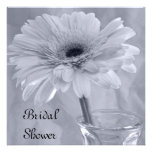 Blue Tinted Daisy Bridal Shower Invitations