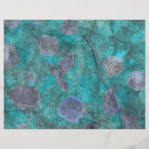 Blue tissue paper collage with rose petals flyer