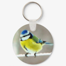 Blue Tit Bird Key Chain keychains