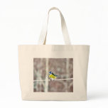 Blue Tit On Clothesline Tote Bag