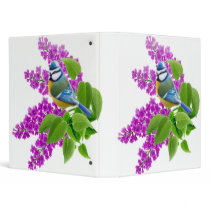 Blue Tit on Lilac Flowers Binder