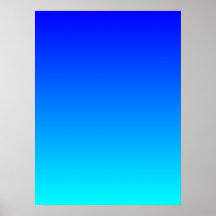 Blue to Aqua Gradient Posters