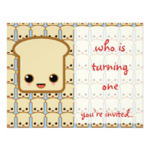 blue toast invitation birthday party