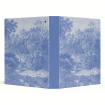 Blue Toil de Jouy French Country Shabby Elegance binders