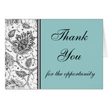 Blue Toile Thank You Cards, Personalized