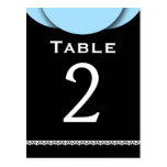 BLUE Top Accent with Lace V11 Table Number Post Card