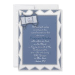 Blue Torah Bar Mitzvah Invitation