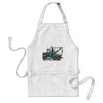 Blue Tow Truck Wrecker Aprons by art1st Blue Tow Truck Wrecker Aprons