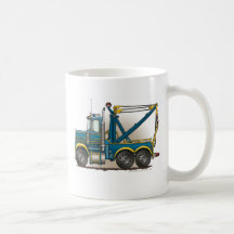 Blue Tow Truck Wrecker Mugs